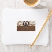 Rustieke Hoefijzers & kanten land bruiloft labels (Insitu)