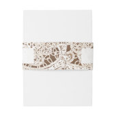 Rustieke Hoefijzers & Lace Country Wedding Uitnodigingen Wikkel (Achterkant Voorbeeld)