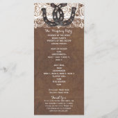 Rustieke Hoefijzers & Lace Land Western Programma Programmakaart (Achterkant)