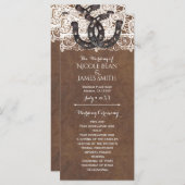 Rustieke Hoefijzers & Lace Land Western Programma Programmakaart (Voorkant / Achterkant)