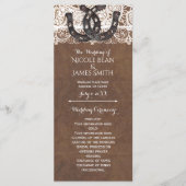 Rustieke Hoefijzers & Lace Land Western Programma Programmakaart (Voorkant)