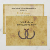 Rustieke Hoefijzers Noodlijdend BG H Bachelorette Kaart (Voorkant / Achterkant)