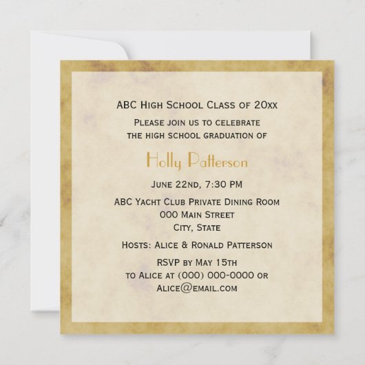 Rustieke Hoefijzers Noodlijdend BG SQ Afstuderen Kaart (Achterkant)