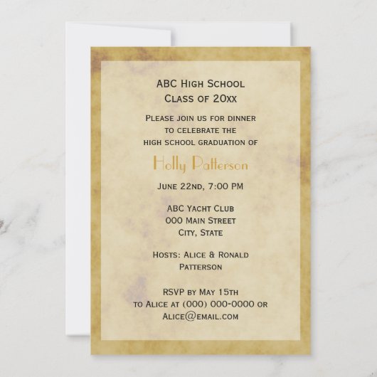 Rustieke Hoefijzers Noodlijdend BG V Afstuderen Kaart (Achterkant)