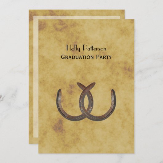 Rustieke Hoefijzers Noodlijdend BG V Afstuderen Kaart (Voorkant / Achterkant)