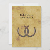 Rustieke Hoefijzers Noodlijdend BG V Baby shower Kaart (Voorkant)