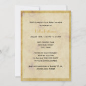 Rustieke Hoefijzers Noodlijdend BG V Baby shower Kaart (Achterkant)