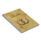 Rustieke Hoefijzers Noodlijdend BG Wedding Journal Notitieboek (Rechterzijde)