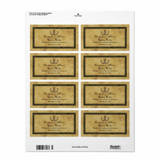 Rustieke Hoefijzers van Distress BG Water Label (Full Sheet)