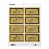 Rustieke Hoefijzers van Distress BG Wine Label (Full Sheet)