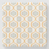 Rustieke hoeken: Geometrische tinten van de boerde Stenen Onderzetter (Voorkant)