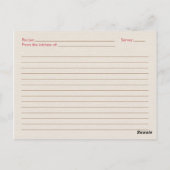 Rustieke Holly Acorn Xmas Christmas Recept Kaart (Achterkant)