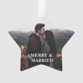 Rustieke Holly Pine Passen getrouwd Milestone Cust Ornament (voorkant)