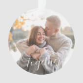 Rustieke Holly Pine Samen Mijlpaal Foto Ornament (voorkant)