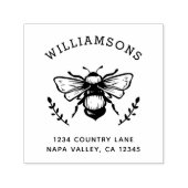 Rustieke hommel | Achternaam Retouradres Zelfinktende Stempel (Design)