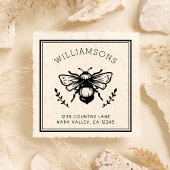 Rustieke hommel | Achternaam Retouradres Zelfinktende Stempel