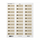Rustieke Hommels Retouradres Etiket (Full Sheet)