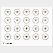 Rustieke Hommels Ronde Retouradresstickers Sticker (Vel)