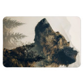 Rustieke hond bos landschap magneet (Horizontaal)