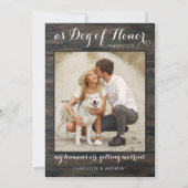 Rustieke Hond Van Eer Pet Huwelijks Foto Bevestigi Aankondiging (Voorkant)