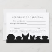 Rustieke honden silhouetten Certificaat van adopti Kaart (Voorkant)