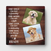 Rustieke hondliefhebber citaat aandenken huisdier  fotoplaat (Voorkant)