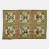 Rustieke Honeybee Faux Quilt Twee Theedoek (Horizontaal)