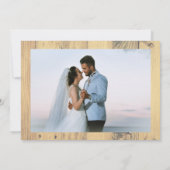 Rustieke Honeyed Pine Wedding Kaart (Achterkant)