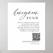Rustieke Honeymoon Fund QR Wensput Bord Poster (Voorkant)