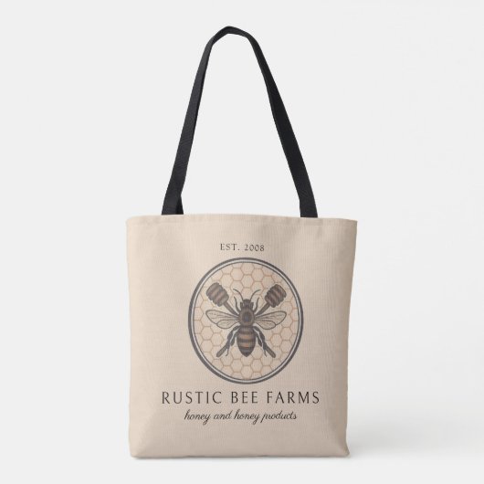 Rustieke honingbij imker bijenstal tote bag (Achterkant)