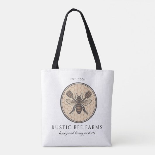 Rustieke honingbij imker bijenstal tote bag (Achterkant)