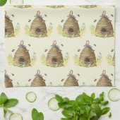 Rustieke honingbijenkorf theedoek (Gevouwen)