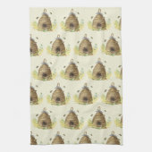 Rustieke honingbijenkorf theedoek (Verticaal)