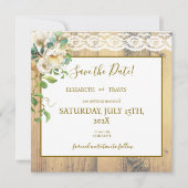 rustieke honingden save the date (Voorkant)