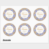 Rustieke honingpot bijenhouderij label | Wilde blo (Vel)