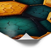 Rustieke Honingraat Getextureerde Abstracte Kunst Perfect Poster (Hoek)