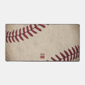 Rustieke honkbal naam Initialen nummer retro  Bureaumat (Voorkant)