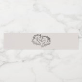 Rustieke Horse Country Western Elegant Wedding Waterfles Etiket (Enkel label)