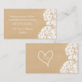 Rustieke Hortensia's Bloemen Wedding Insert Informatiekaartje (Voorkant / Achterkant)