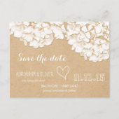Rustieke Hortensia's Floral Save The Date Aankondigingskaart (Voorkant)