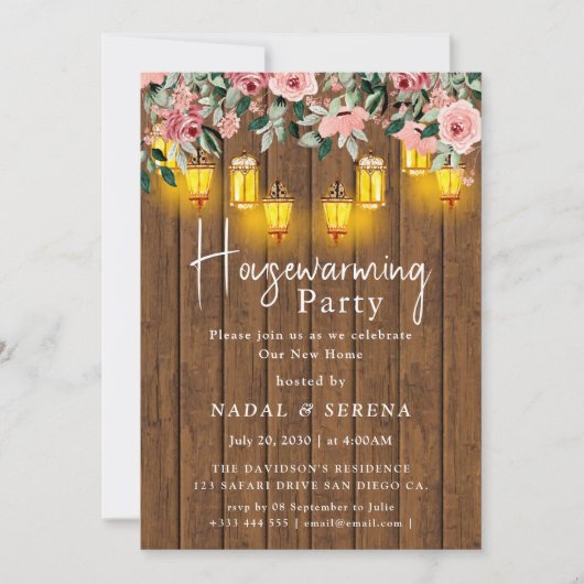 Rustieke Housewarming Party Home Sweet Home Kaart (Voorkant)