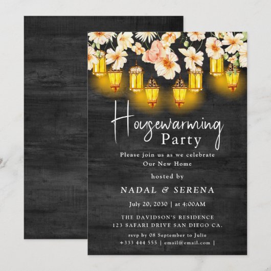 Rustieke Housewarming Party Home Sweet Home Kaart (Voorkant / Achterkant)