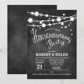 Rustieke Housewarming Party schoolbord Kaart (Voorkant / Achterkant)