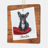 Rustieke hout aangepaste huisdier kat hond foto keramisch ornament (Links)