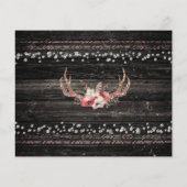 Rustieke Hout Boho Chic Foto Bruiloft Save the Dat (Achterkant)