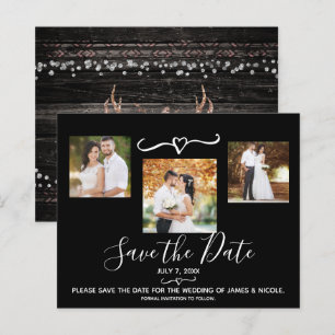 Rustieke Hout Boho Chic Foto Huwelijk Save the Dat