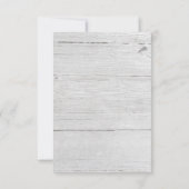 Rustieke hout & Botanische bladkrans dank u Bedankkaart (Achterkant)