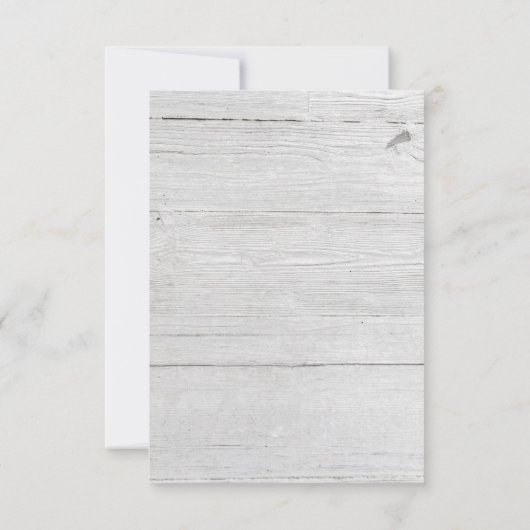 Rustieke hout & Botanische bladkrans dank u Bedankkaart (Achterkant)