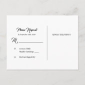 Rustieke hout Bourgondische bloemen RSVP-kaart Uitnodiging Briefkaart (Achterkant)