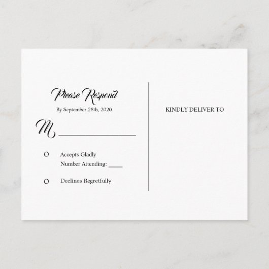 Rustieke hout Bourgondische bloemen RSVP-kaart Uitnodiging Briefkaart (Achterkant)